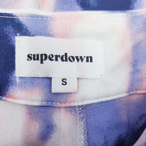 SUPERDOWN Revolve Nicky Pant Tie Dye Blue Pink - Size S - Picture 6 of 7